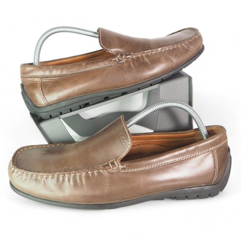 ECCO Classic Moc 2.0 Classic Slip-on Leather Loafers Brown Men's 8-8.5/42